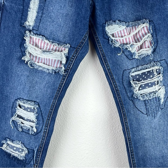 Vintage Jeans Mens 30X30 Y2K Brooklyn Xpress Distressed Patch Denim Destroyed - Picture 4 of 12